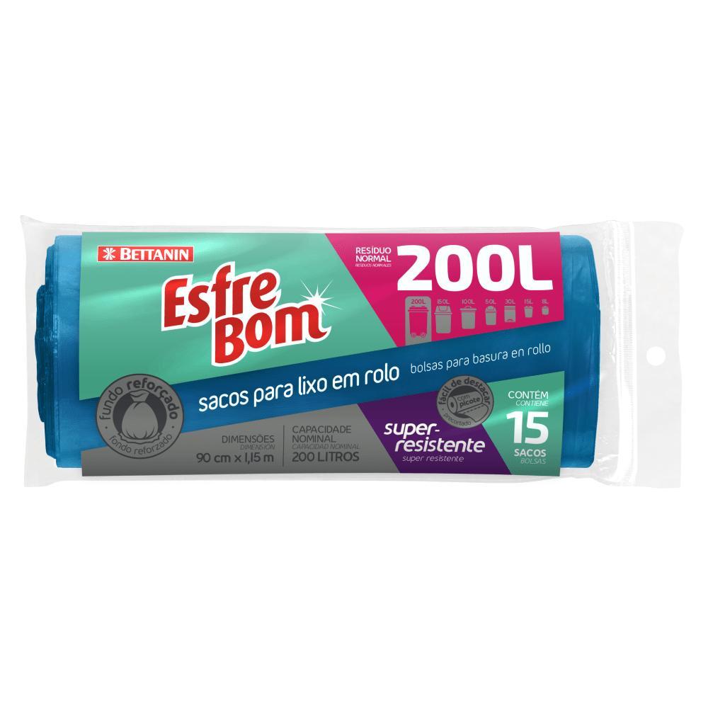 EsfreBom Sacos para Lixo Rolo 200L Fundo Reforçado 15un - 1