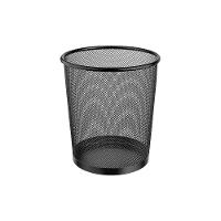 Cesto para Lixo Redondo de Metal Aramada Preta 8,5L Office Line Ordene - 1