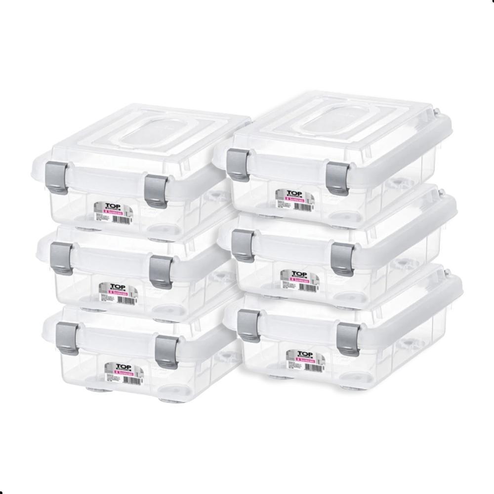 Kit Caixa Organizadora Transp. 1L 6 Unidades Top Stock Sanremo - 1