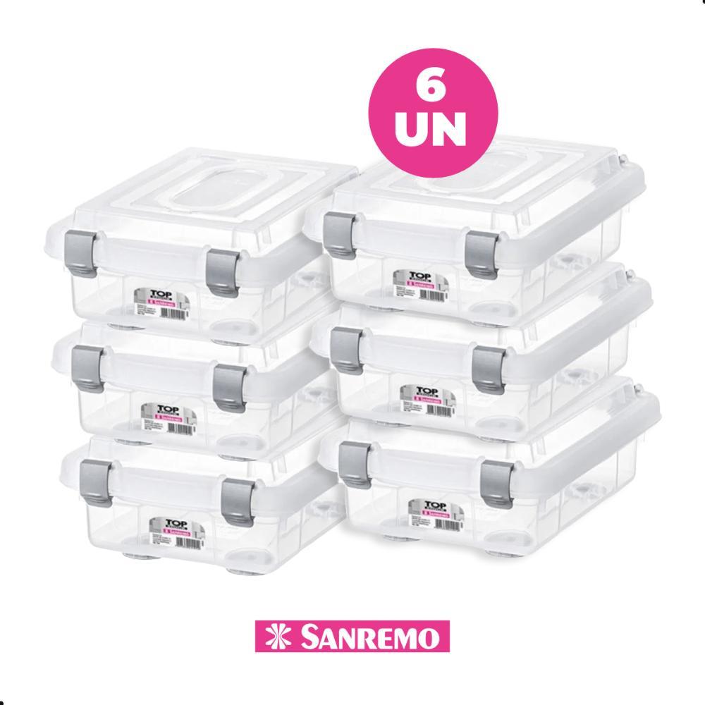 Kit Caixa Organizadora Transp. 1L 6 Unidades Top Stock Sanremo - 2