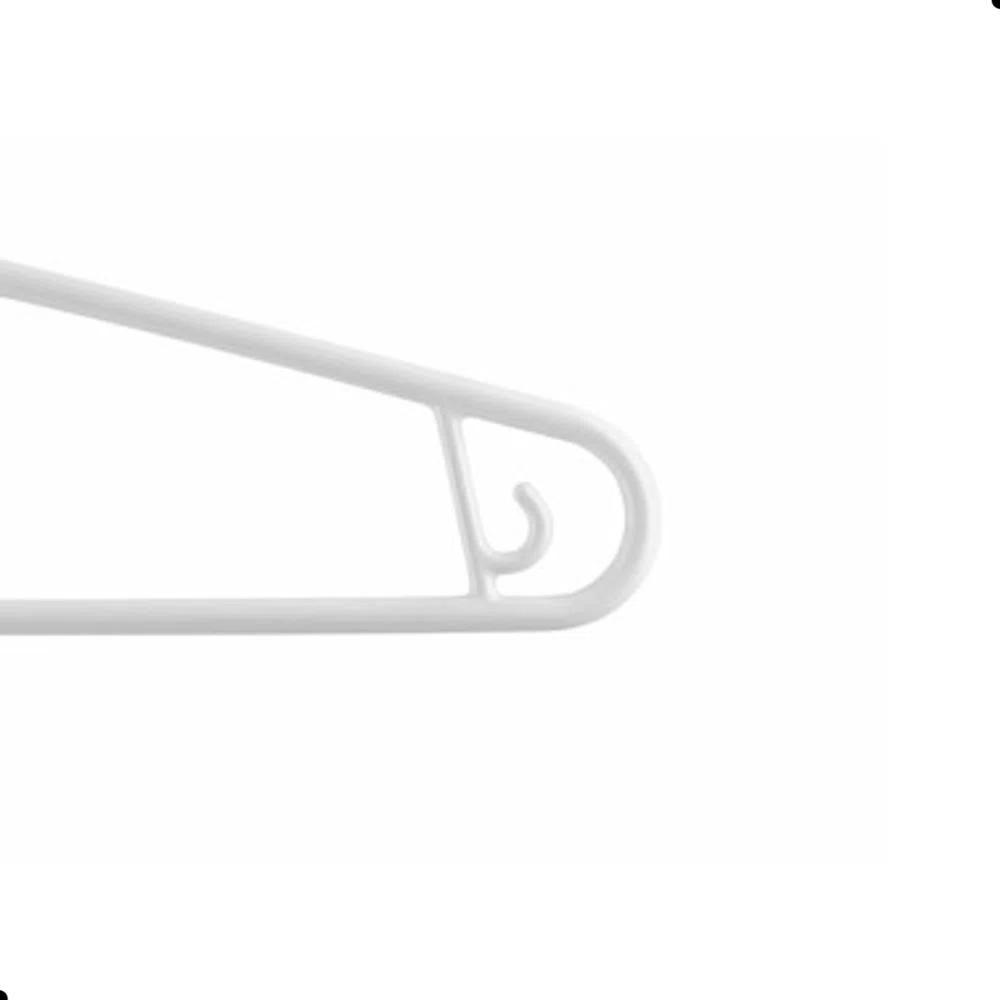 Kit Cabide Plástico Adulto 40cm Branco Sanremo 30 Unidades - 3