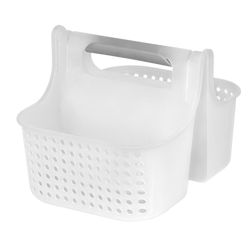 Cesto Organizador Plástico Multiuso para Lavanderia Médio Cristal Log Ordene - 1