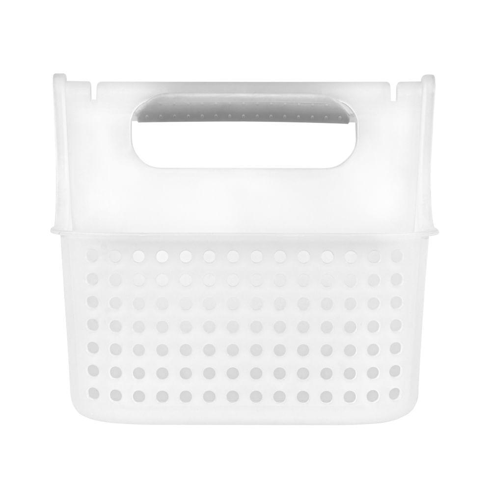 Cesto Organizador Plástico Multiuso para Lavanderia Médio Cristal Log Ordene - 2