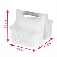 Cesto Organizador Plástico Multiuso para Lavanderia Médio Cristal Log Ordene - 5