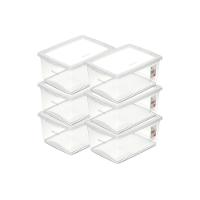 Kit Caixa Organizadora Plástica Cristal 7,5L Ordene 6un - 1