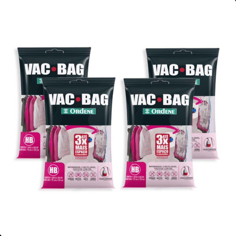 Kit 4 Sacos a Vácuo Organizador Hang Bag com Gancho Vac Bag - 2