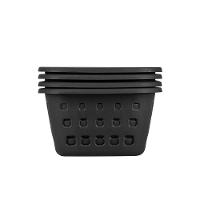 Kit Cesto Organizador Plástico com Furação Preto 1,4L Log Ordene Leve 4 Pague 3 - 3