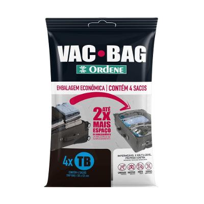 Kit 4 Sacos a Vácuo Organizadores Trip Bag para Viagem Transparente 60x40cm Vac Bag Ordene