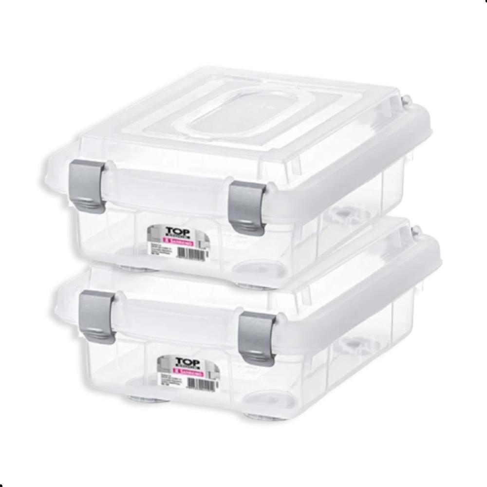 Kit Caixa Organizadora Transp. 1L 2 Unidades Top Stock Sanremo - 1