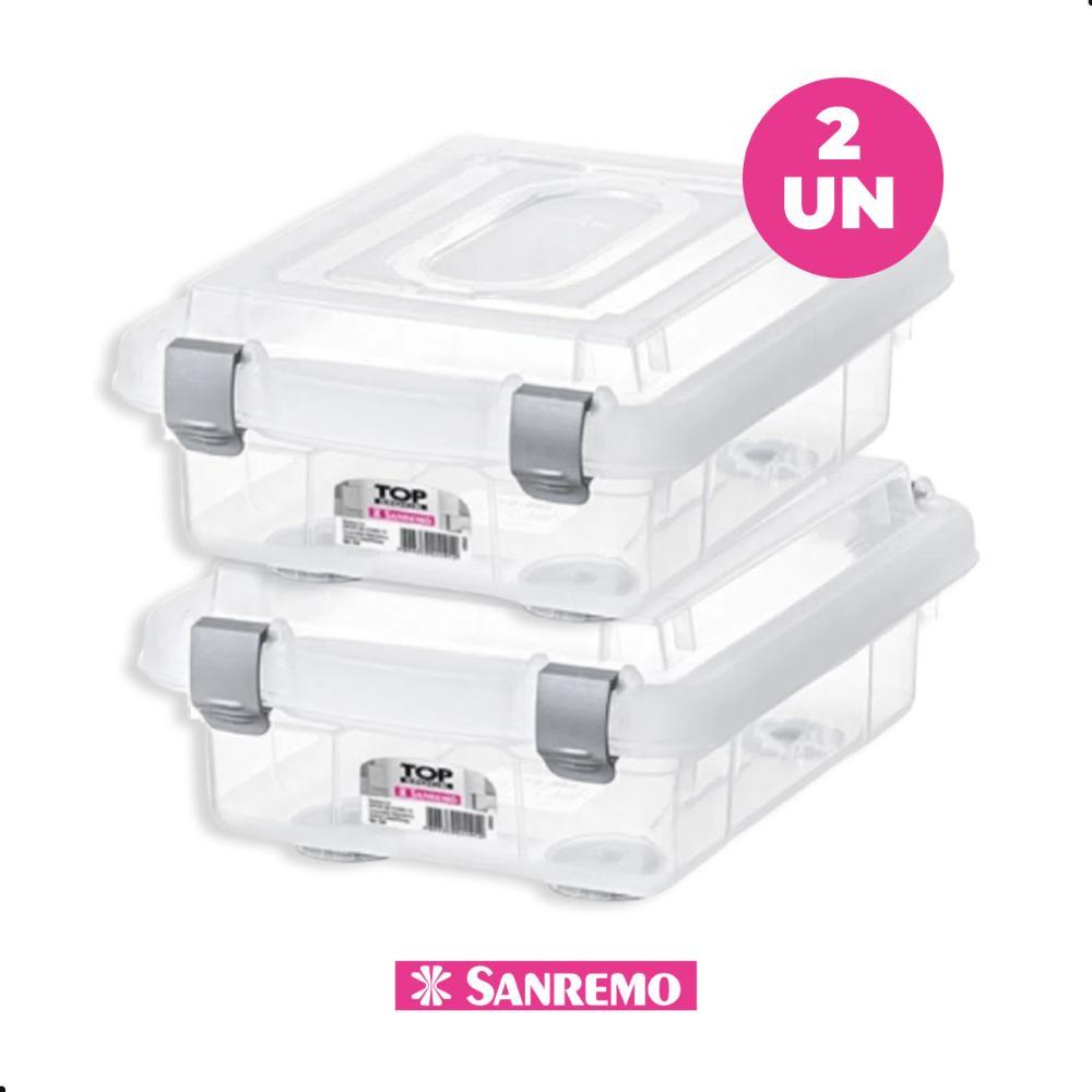 Kit Caixa Organizadora Transp. 1L 2 Unidades Top Stock Sanremo - 2