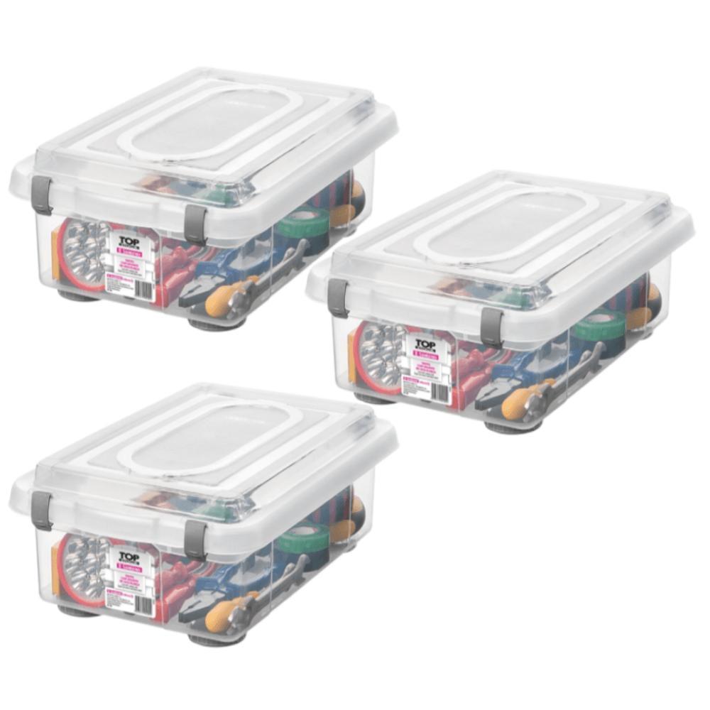 Kit Caixa Organizadora Transparente 8,6L 3 Peças Sanremo - 1