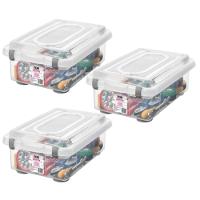 Kit Caixa Organizadora Transparente 8,6L 3 Peças Sanremo - 1