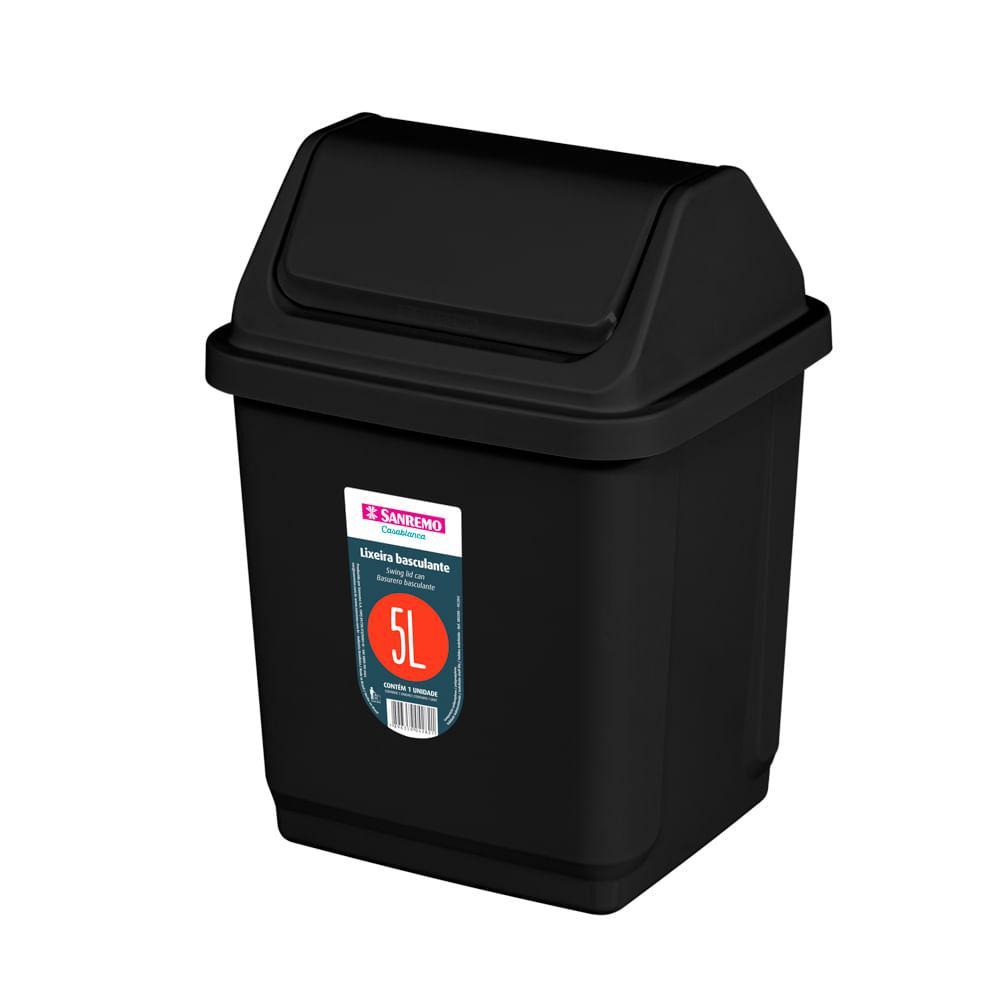 Lixeira Basculante Plástica 5 litros Sanremo - 1