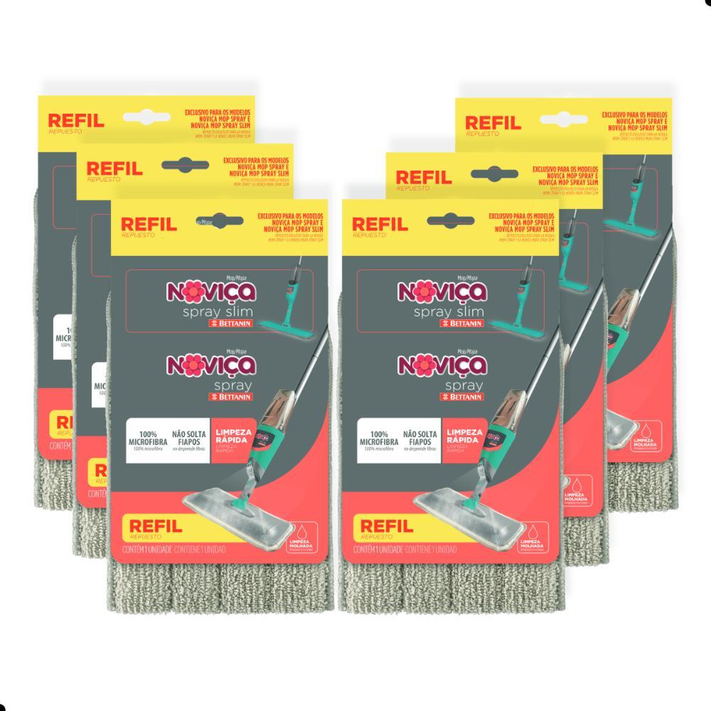 Kit Refil Mop Spray e Slim Noviça Bettanin 6 Unidades - 2