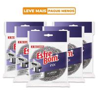 Kit Esponja de Aço Inox para Alumínio com 5 unidades EsfreBom - 1