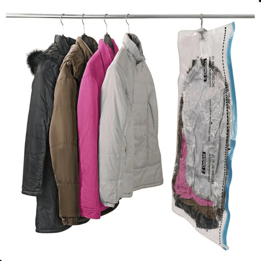 Kit 6 Sacos a Vácuo Organizador Hang Bag com Gancho Vac Bag - 4