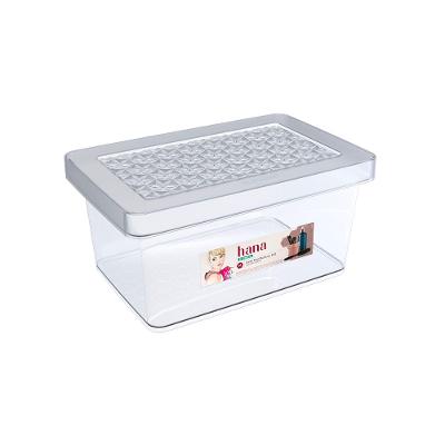 Organizador Plástico Multiuso Alto Cristal 8,5L Hana Ordene