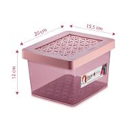 Organizador Plástico Multiuso Alto Rosé 2,8L Hana Ordene - 2