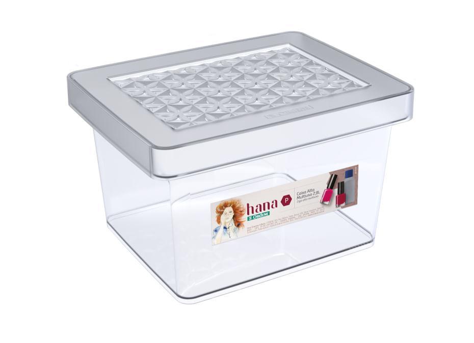 Organizador Plástico Multiuso Alto Cristal 2,8L Hana Ordene - 1