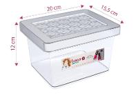 Organizador Plástico Multiuso Alto Cristal 2,8L Hana Ordene - 2