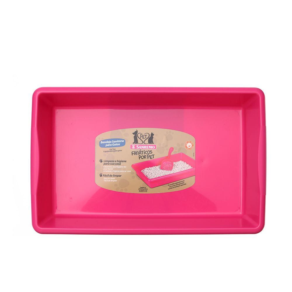 Bandeja Higiênica para Gato Retangular Rosa 6,4L Pet Sanremo - 1