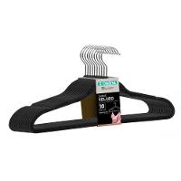 Cabide de Veludo Preto 42cm My Closet Ordene 10 Unidades - 1