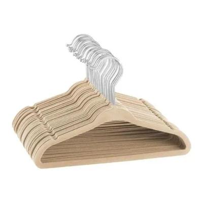 Cabide de Veludo Bege 42cm My Closet Ordene 24 Unidades
