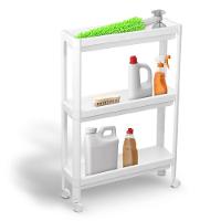 Estante Organizadora Estreita Plástica Multiuso com 3 Prateleiras Branca Log Ordene - 2