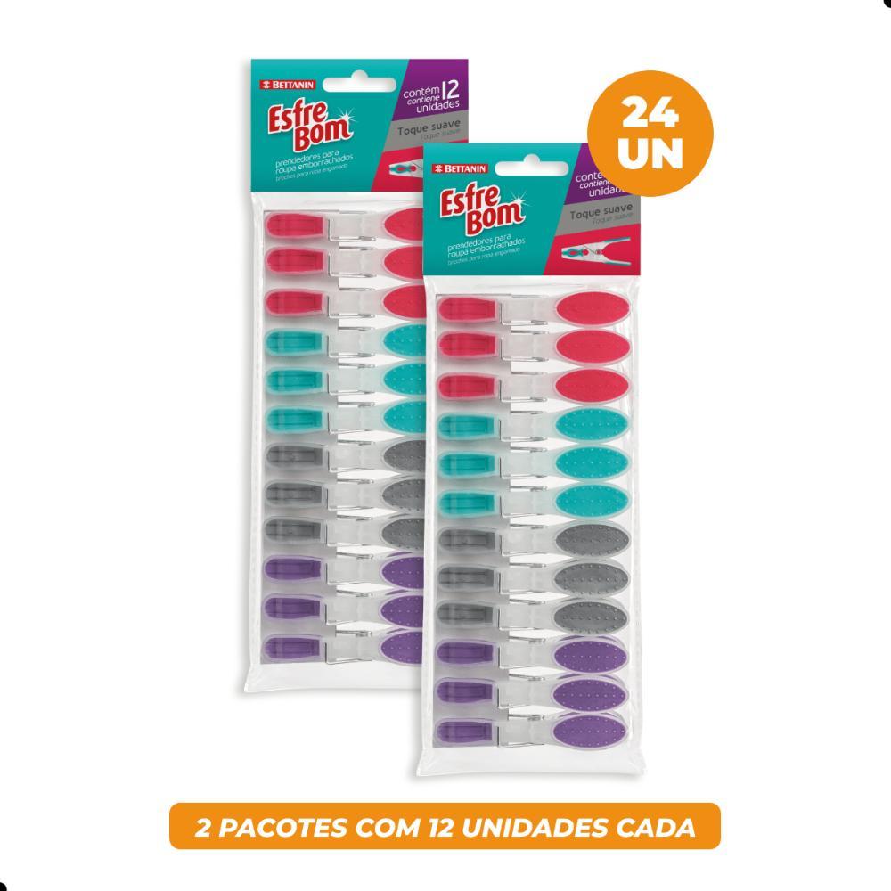 Kit Prendedor de Roupa Emborrachado EsfreBom 24 Unidades - 1
