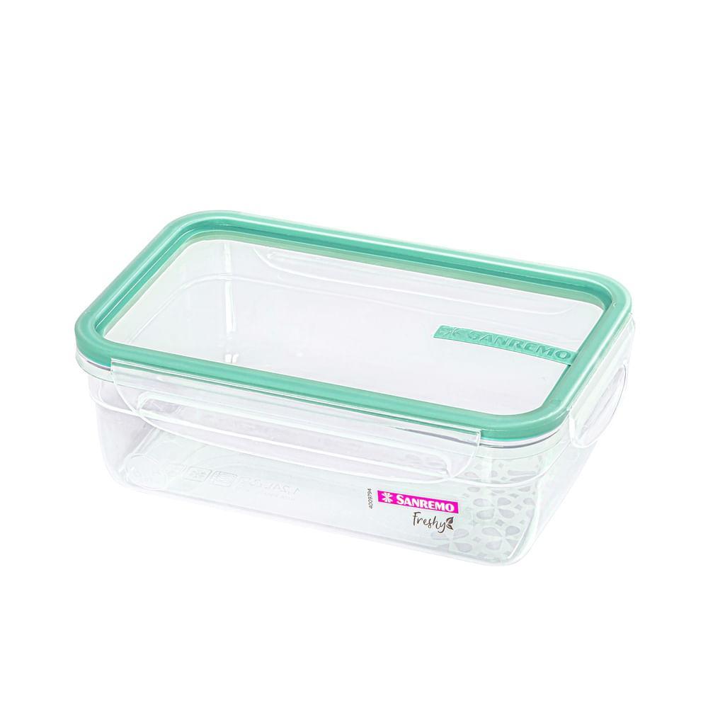 Pote Plástico com Travas Hermético Verde Menta 1,24L Freshy Sanremo - 2