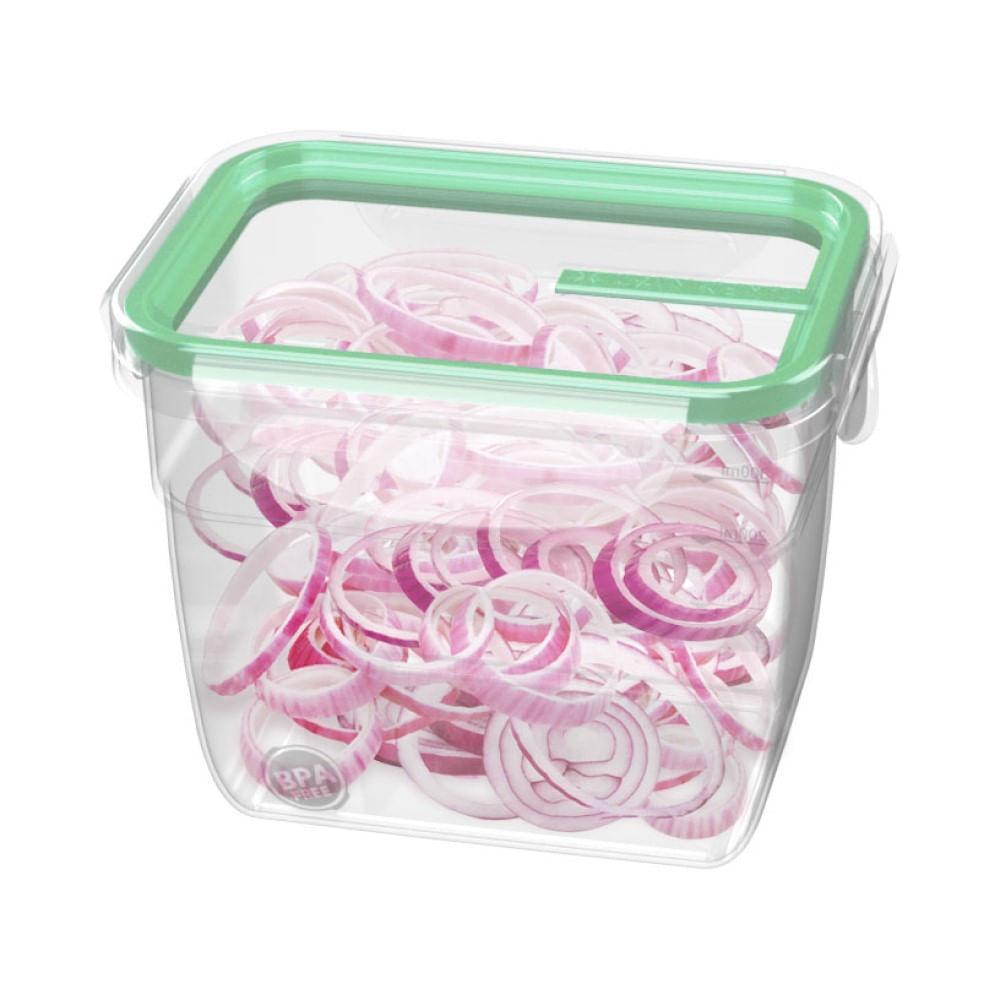 Pote Plástico com Travas Hermético Verde Menta 770ml Freshy Sanremo - 4