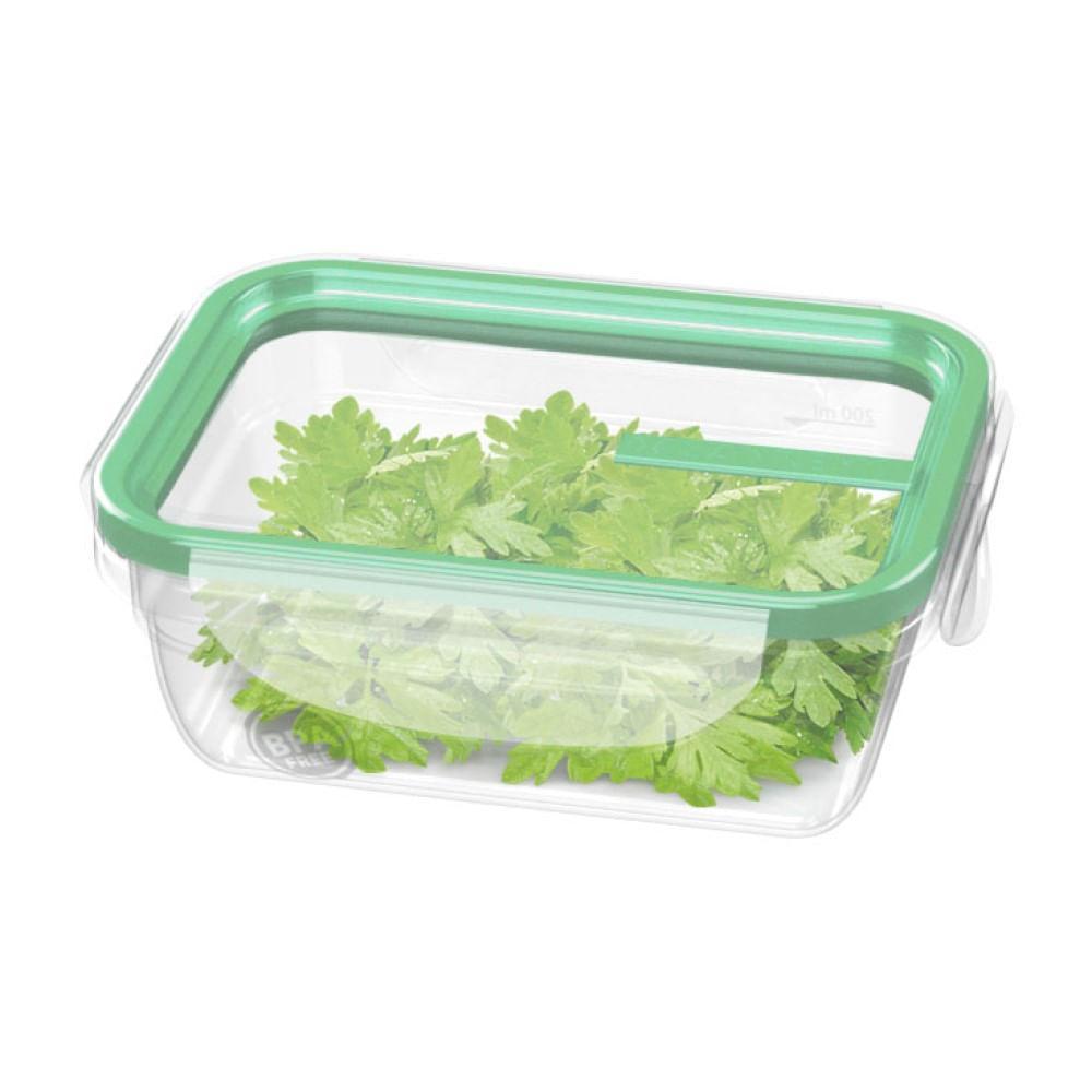 Pote Plástico com Travas Hermético Verde Menta 330ml Freshy Sanremo - 5