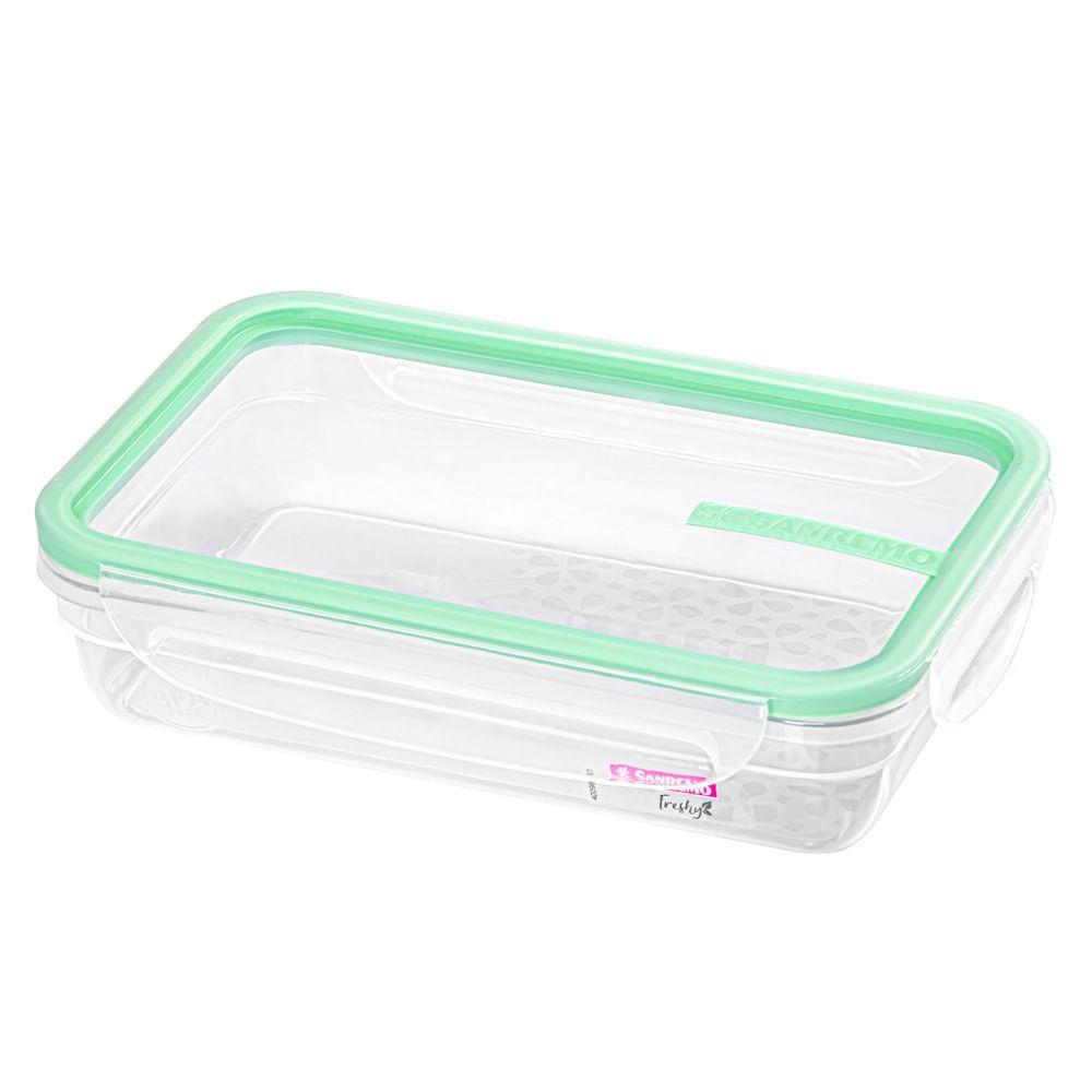 Pote Plástico com Travas Hermético Verde Menta 820ml Freshy Sanremo - 2