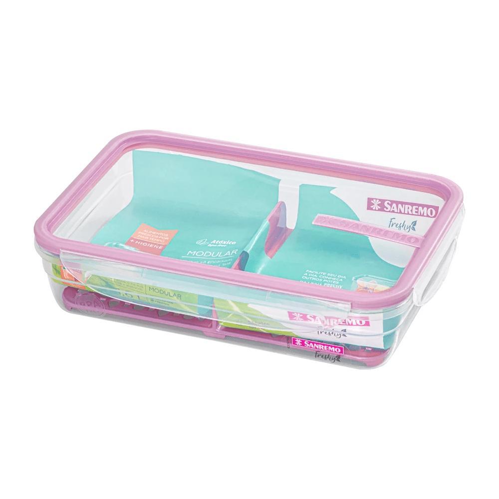 Pote Plástico com Travas Hermético com Grade Açaí 1,6L Freshy Sanremo - 1