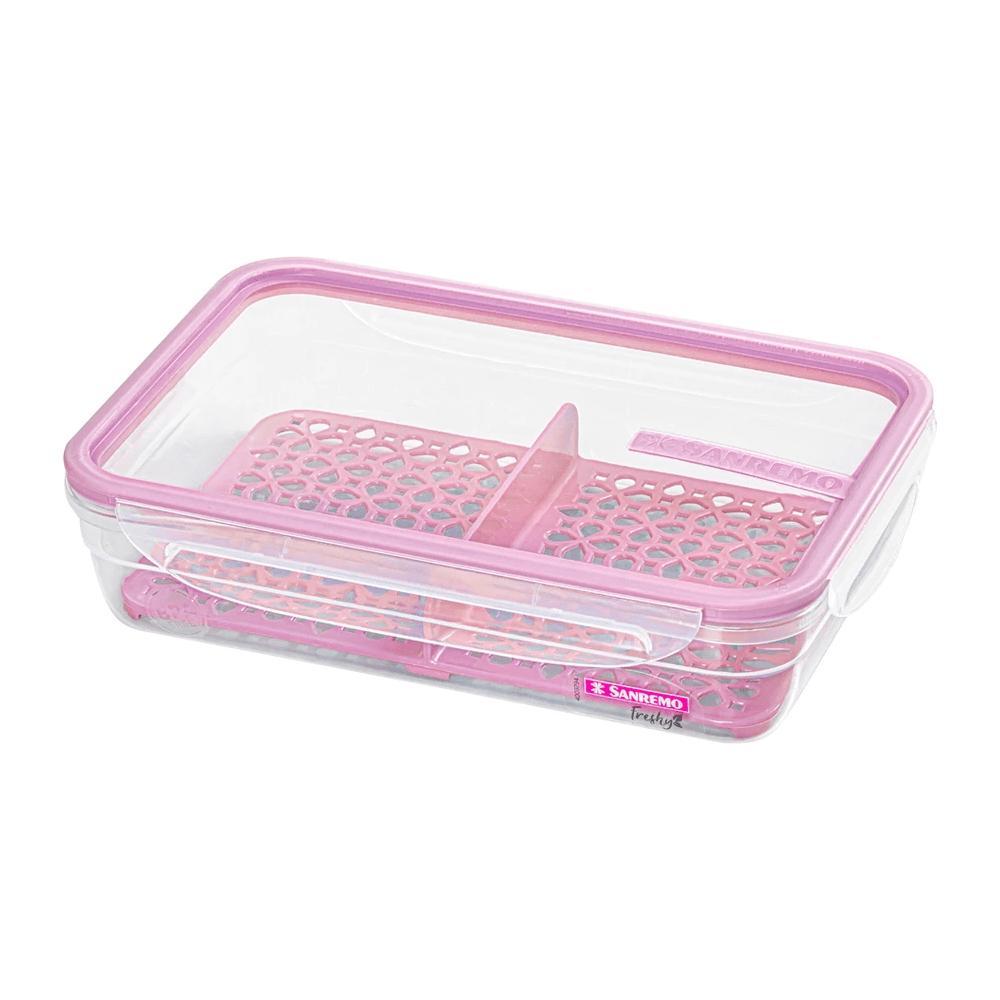 Pote Plástico com Travas Hermético com Grade Açaí 1,6L Freshy Sanremo - 3