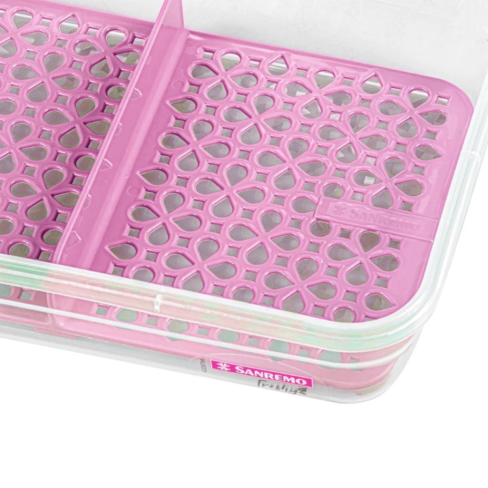 Pote Plástico com Travas Hermético com Grade Açaí 1,6L Freshy Sanremo - 4