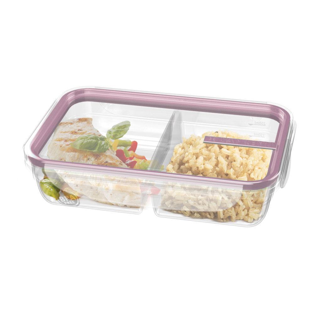 Pote Plástico com Travas Hermético com Divisória Açaí 730ml Freshy Sanremo - 3