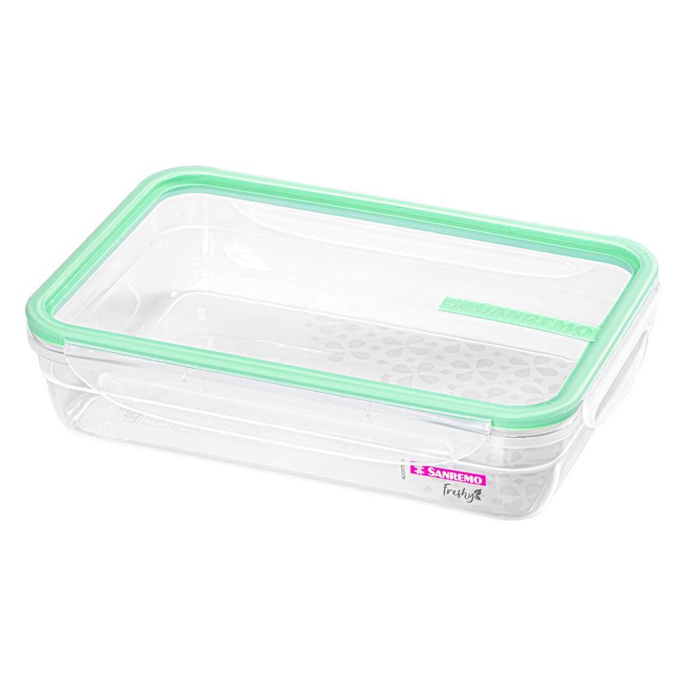 Pote Plástico com Travas Hermético Verde Menta 1,6L Sanremo - 2