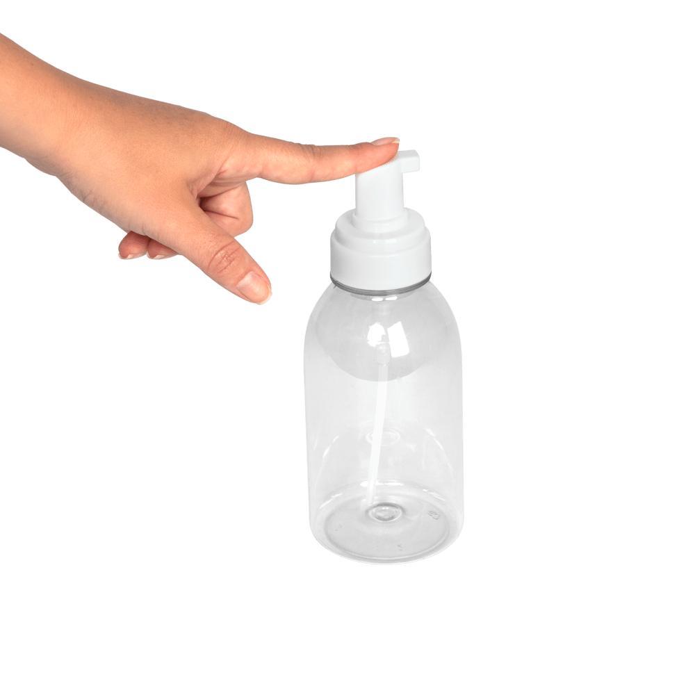 Porta Sabonete Líquido de Mesa com Válvula de Espuma Transparente 500ml SuperPro - 3