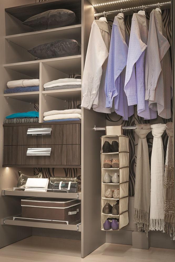 Sapateira Dobrável TNT com 6 Divisórias Bege Ordene - 2