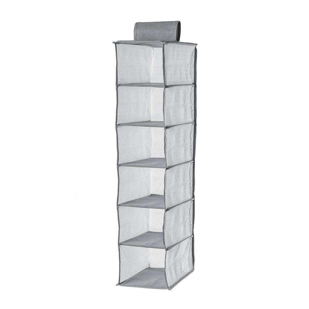 Sapateira Dobrável TNT com 6 Divisórias Branca Ordene - 1