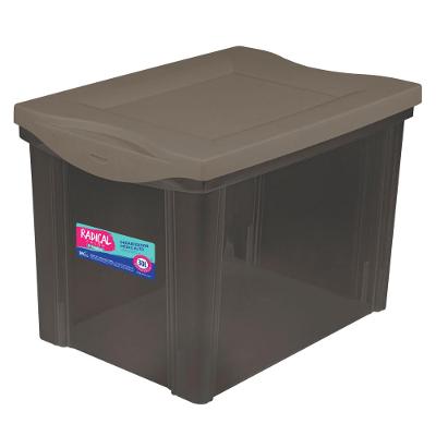 Caixa Organizadora Plástica Alta Camurça 30L Radical Color Ordene