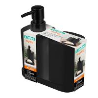 Conjunto para banheiro 3 peças Plástico Preto My Day Ordene - 1