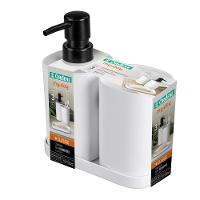 Conjunto para banheiro 3 peças Plástico Branco My Day Ordene - 1