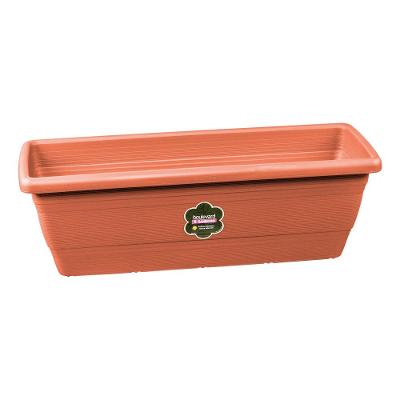 Floreira Plástica Retangular Marrom Boulevard Sanremo