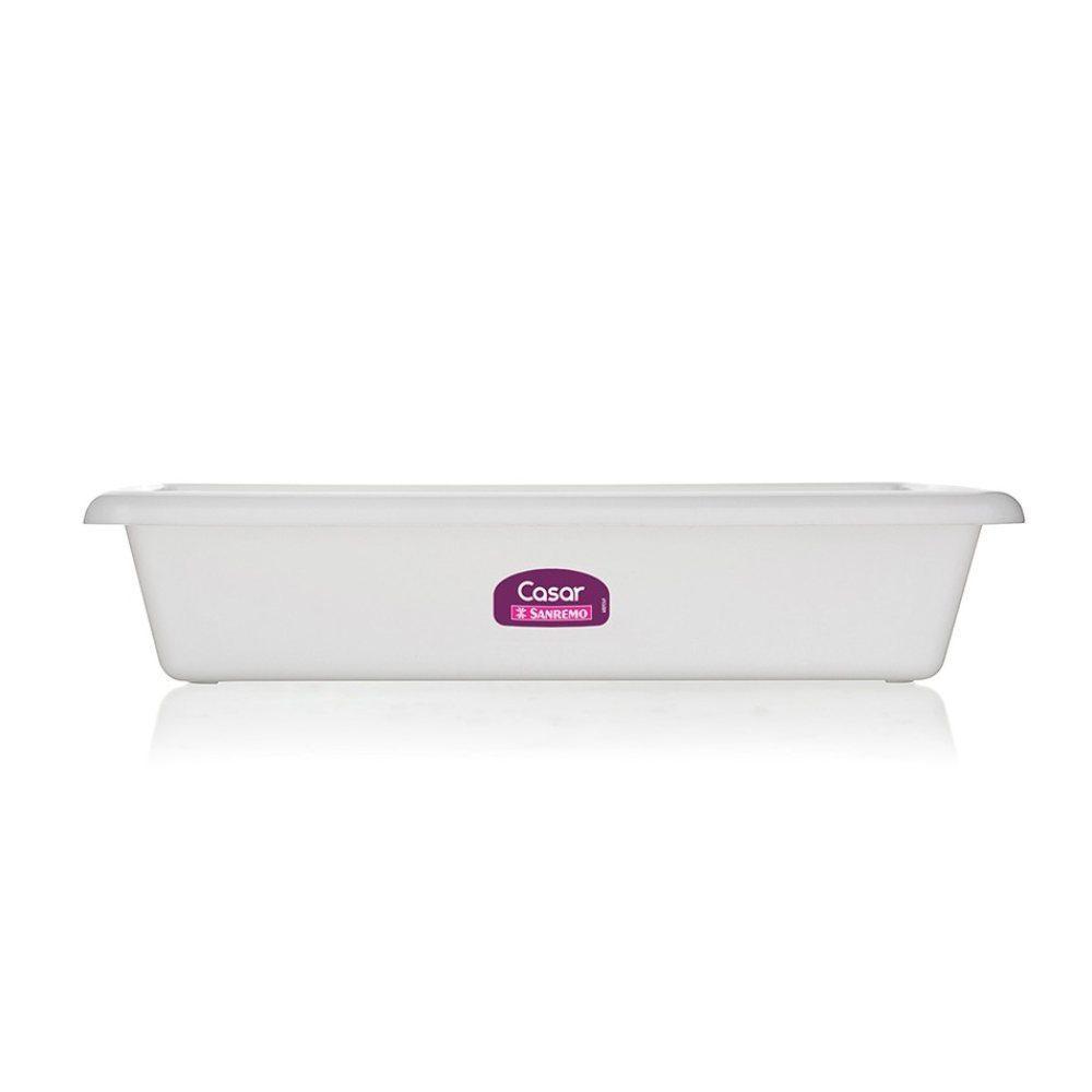 Kit 3 Travessas Retangulares Plásticas Branca 9,85L Sanremo - 2