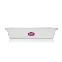 Kit 3 Travessas Retangulares Plásticas Branca 9,85L Sanremo - 2