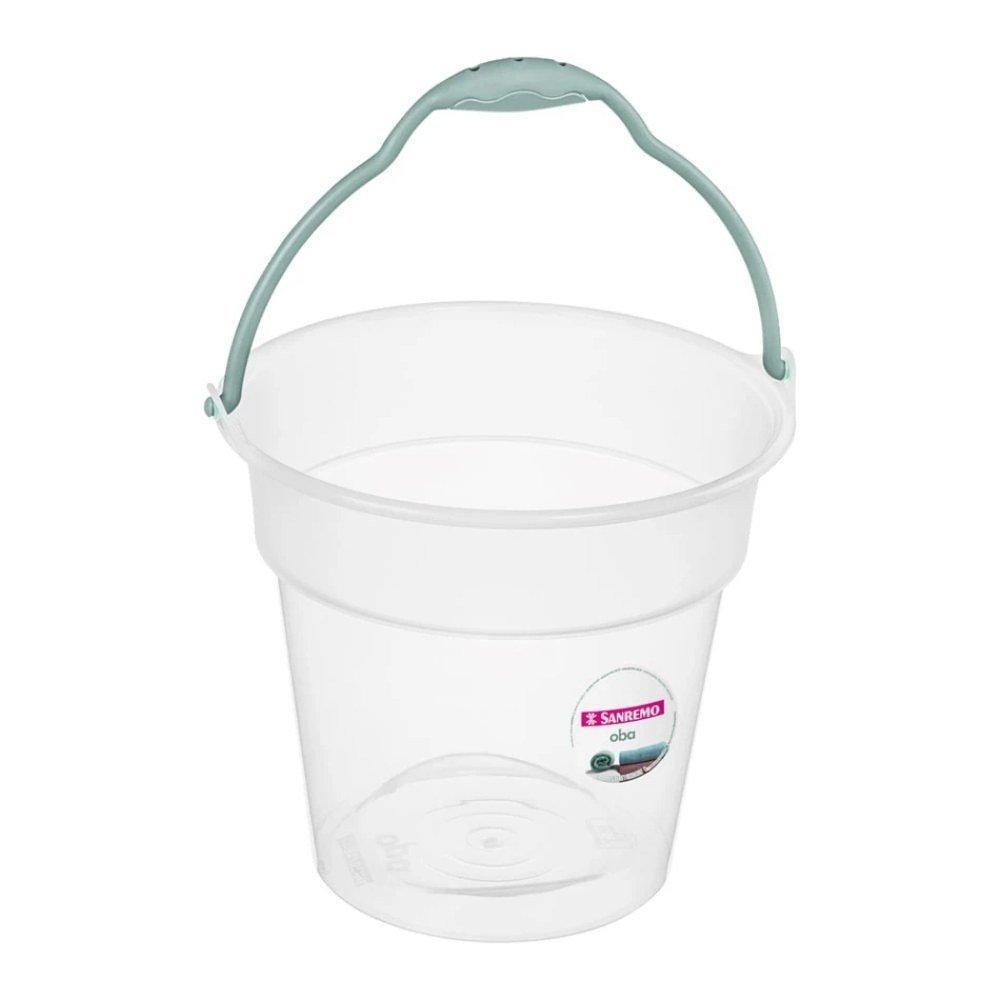 Kit 3 Baldes Plásticos Transparente com Alça 15L Oba Sanremo - 2