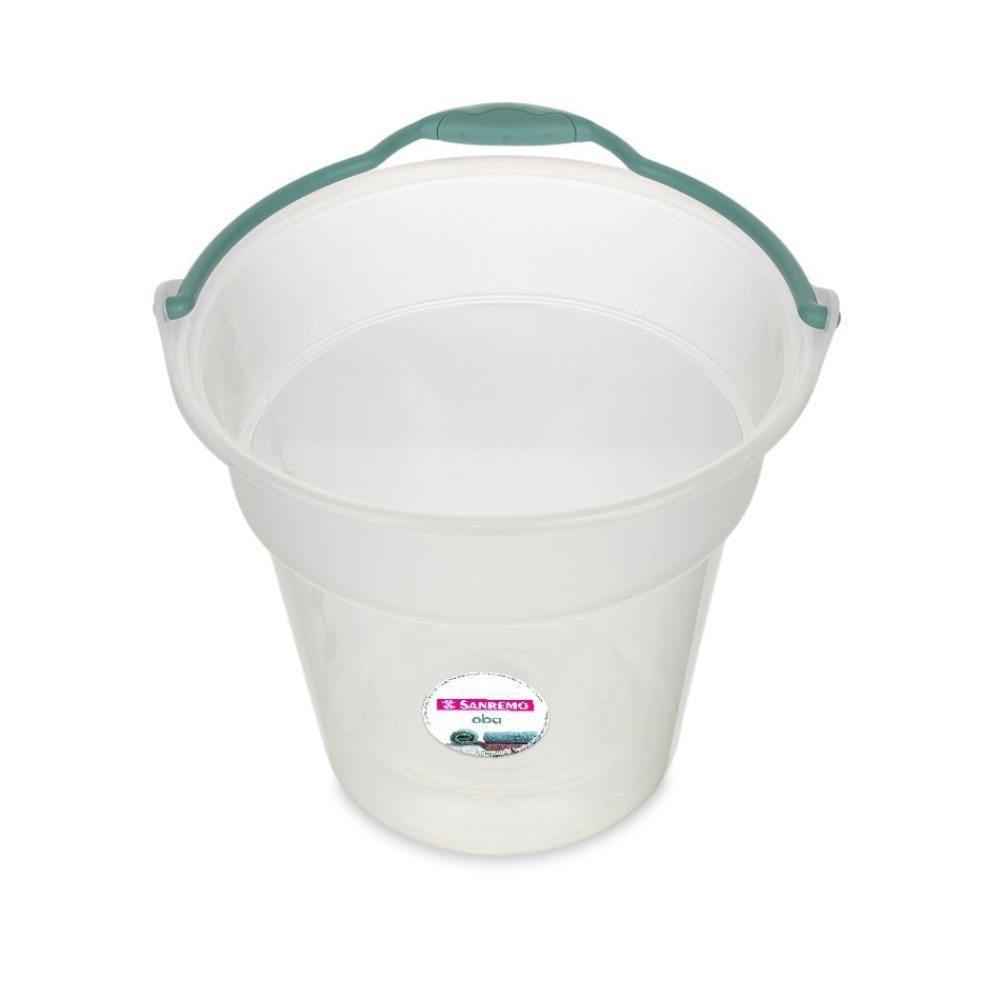Kit 3 Baldes Plásticos Transparente com Alça 15L Oba Sanremo - 3