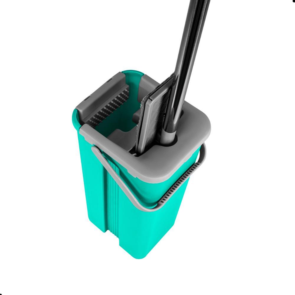 Kit Mop Lava e Seca com Cabo e Balde + Refil Extra Noviça - 2